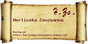 Herlicska Zsuzsanna névjegykártya